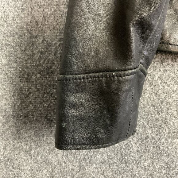 Valerie Stevens Jacket Womens Size 4 Black Lambskin Leather Refined Elegant - Picture 9 of 12